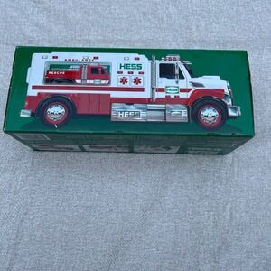 Hess 2020 Ambulance and Rescue Truck Toy Set White Red Chrome Collectible